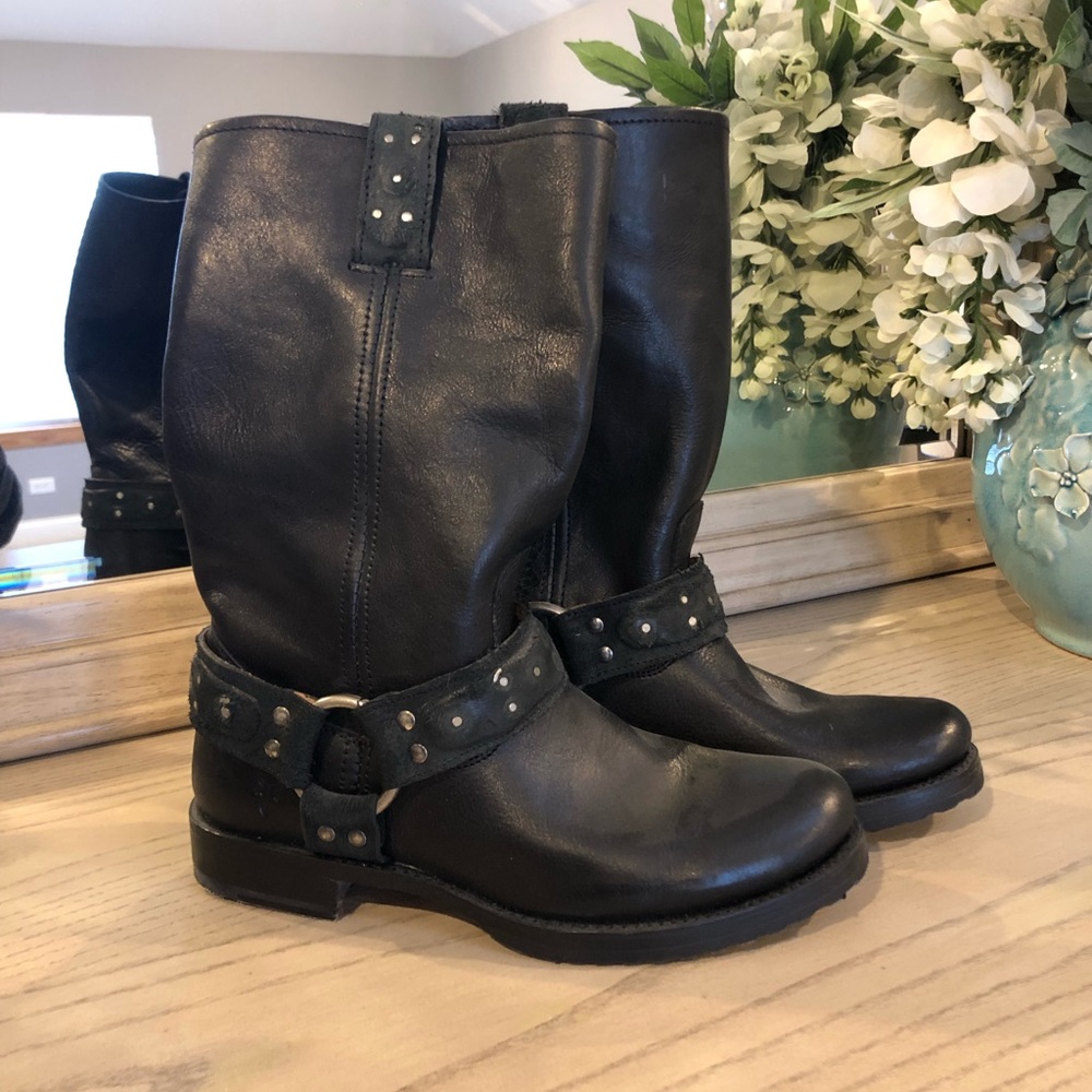 Frye boots Size 8.5 Black Short Biker Boots